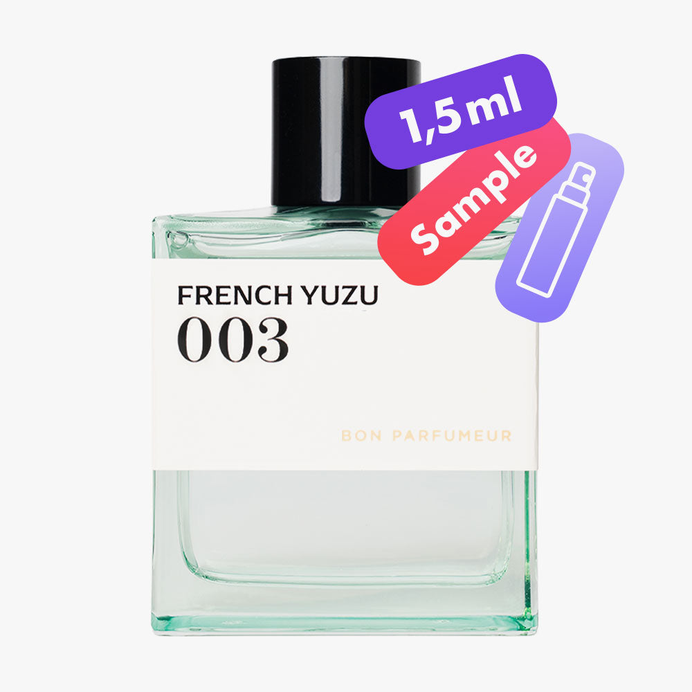 003 Eau de Parfum – Yuzu, Violet Leaves, Vetiver – Sample