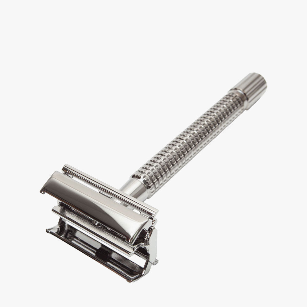 Giesen Forsthoff - Timor Butterfly razor with a shiny chrome finish, 100 mm