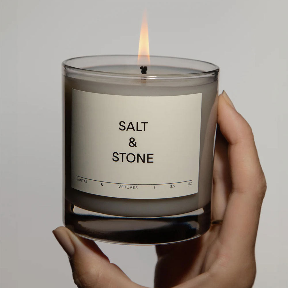 Salt & Stone Candle – Sandalwood & Vetiver