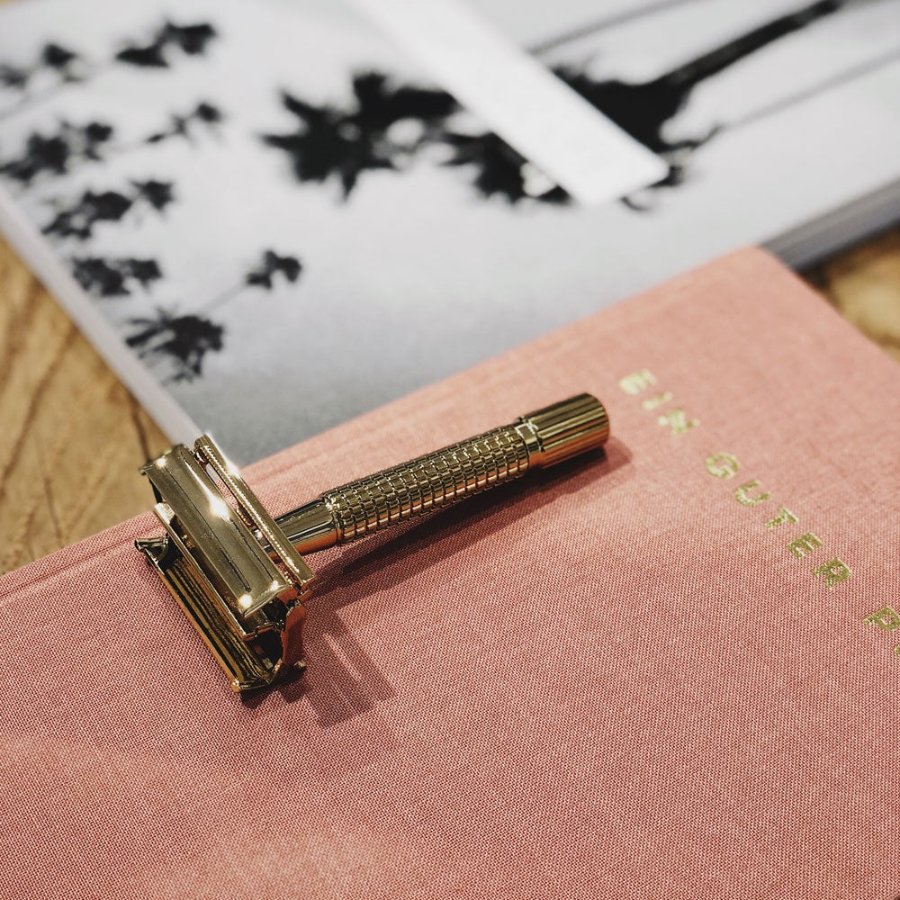 Giesen Forsthoff - Timor Butterfly razor with 18K gold plating, 80 mm