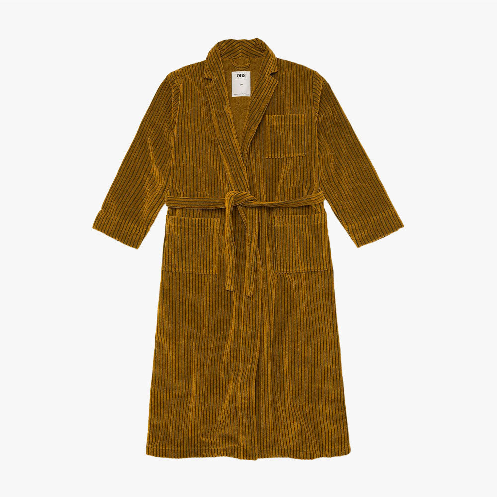 Bathrobe – Santiago Striped Velour Long