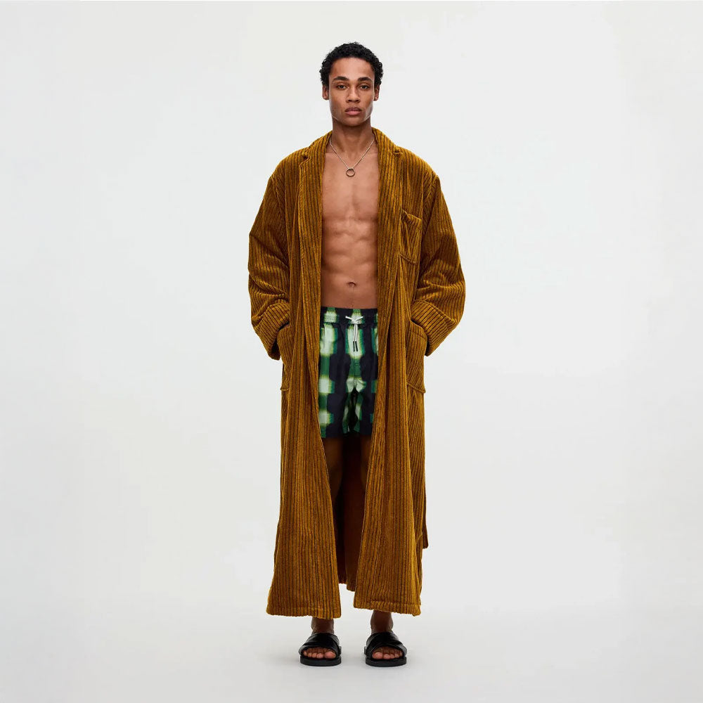 OAS Bathrobe – Santiago Striped Velour Long